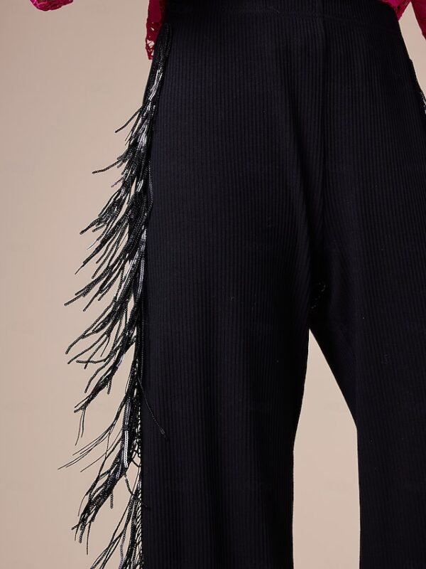 Cotton Black Tassel Wide Leg Maxi Pants Ador Black 2025 $35.00 XS S M L XL 2XL 3XL 4XL