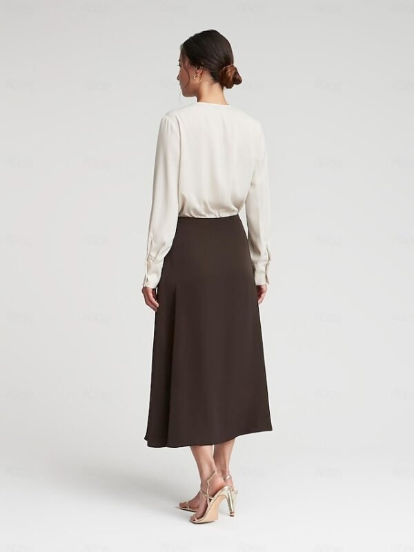 Satin Midi Slip Skirt Ador Brown 2025 $35.00 XS S M L XL 2XL 3XL 4XL