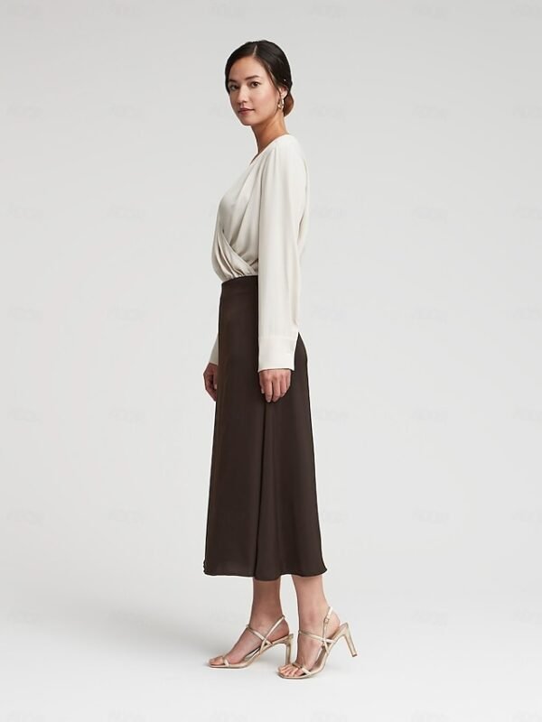 Satin Midi Slip Skirt Ador Brown 2025 $35.00 XS S M L XL 2XL 3XL 4XL